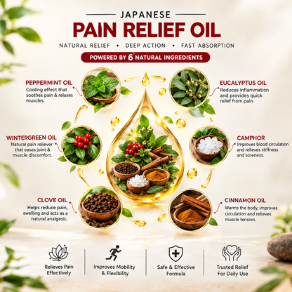 Japanese Pain Relief Oil - Buy 1 Get 1 Free