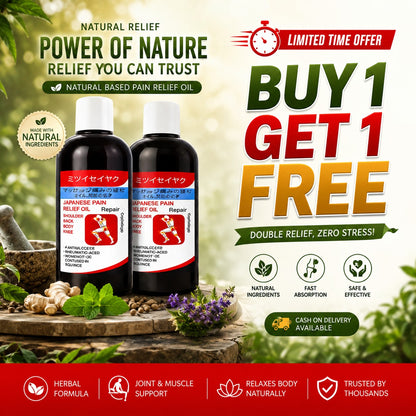 Japanese Pain Relief Oil - Buy 1 Get 1 Free